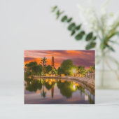 ヴィンテージ旅行都市ハノイのベトナムのレトロバケーション ポストカード (スタンド正面)