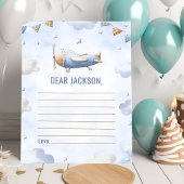 ヴィンテージ旅行飛行機タイムカプセルノートカード 招待状