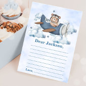 ヴィンテージ旅行飛行機タイムカプセルノートメッセグ 招待状