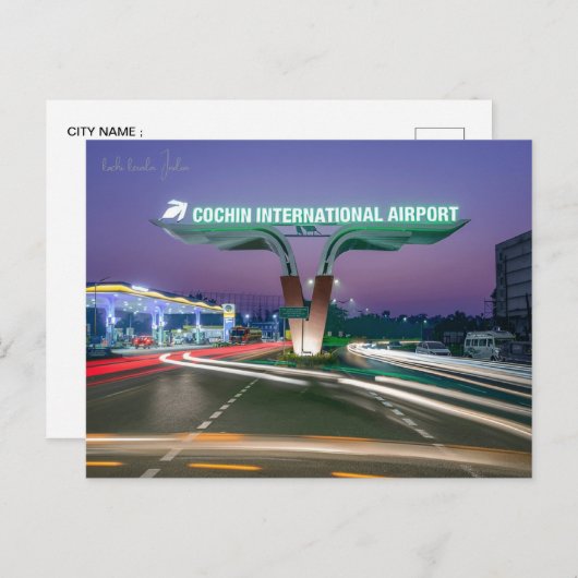 ヴィンテージ旅行高知ケララのインドのコーチン市 ポストカード (正面/裏面)