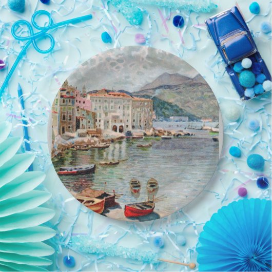 ヴィンテージ旅行20年代Menton、リビエラ ペーパープレート (パーティー)