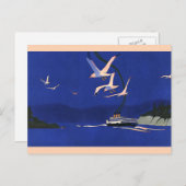 ヴィンテージ旅行、アラスカでのクルーズ船休暇 ポストカード (正面/裏面)