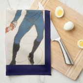 ヴィンテージ旅行,アールデコ,冬のダボスのスイス キッチンタオル (四つ折り)