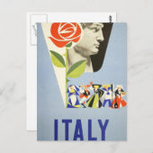 ヴィンテージ旅行 – イタリア ポストカード (正面/裏面)