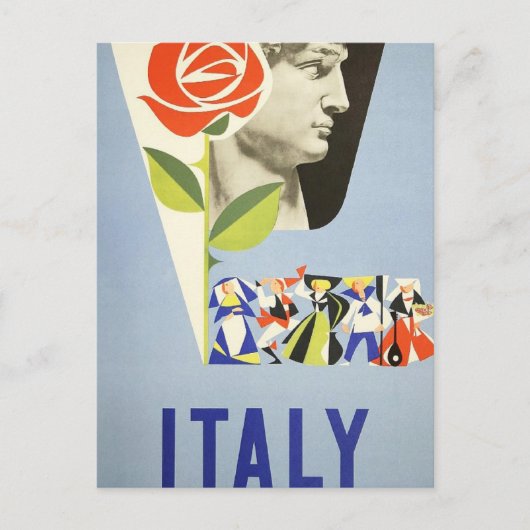 ヴィンテージ旅行 – イタリア ポストカード (正面)