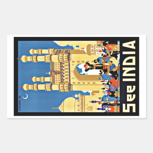 ヴィンテージ旅行, 「インディア・エイサ」を参照 長方形シール (正面)