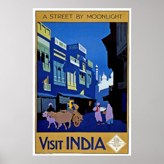 ヴィンテージ旅行(インド) ポスター (正面)