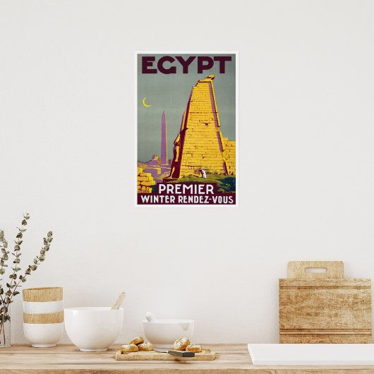 ヴィンテージ旅行,エジプト ポスター (キッチン)