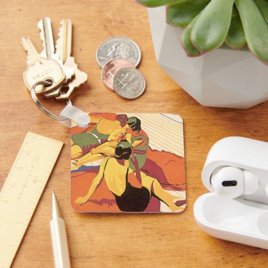 ヴィンテージ旅行、クルーズ船でのバケーション キーホルダー (デスク)