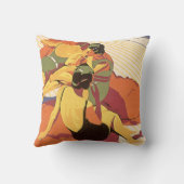 ヴィンテージ旅行、クルーズ船でのバケーション クッション (裏面)