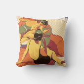 ヴィンテージ旅行、クルーズ船での休暇 クッション (正面)