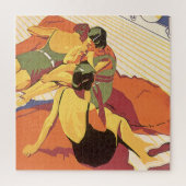 ヴィンテージ旅行、クルーズ船での休暇 ジグソーパズル (縦)