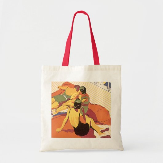 ヴィンテージ旅行、クルーズ船での休暇 トートバッグ (正面)