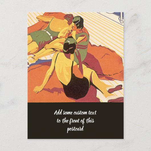 ヴィンテージ旅行、クルーズ船での休暇 ポストカード (正面)