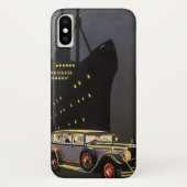 ヴィンテージ旅行、クルーズ船とアンティーク車 Case-Mate iPhoneケース (裏面)