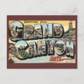 ヴィンテージ旅行，グランドキャニオン，住所の変更 案内ポストカード (正面)