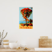 ヴィンテージ旅行 – コートダジュールフランスの- Riviera ポスター (キッチン)