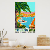 ヴィンテージ旅行 – コートダジュールTouron France ポスター (キッチン)