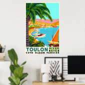 ヴィンテージ旅行 – コートダジュールTouron France ポスター (ホームオフィス)