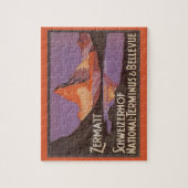 ヴィンテージ旅行、スイスのマターホルン山 ジグソーパズル (縦)