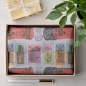 ヴィンテージ旅行/スタンプティッシュペーパー 薄葉紙 (ギフト)