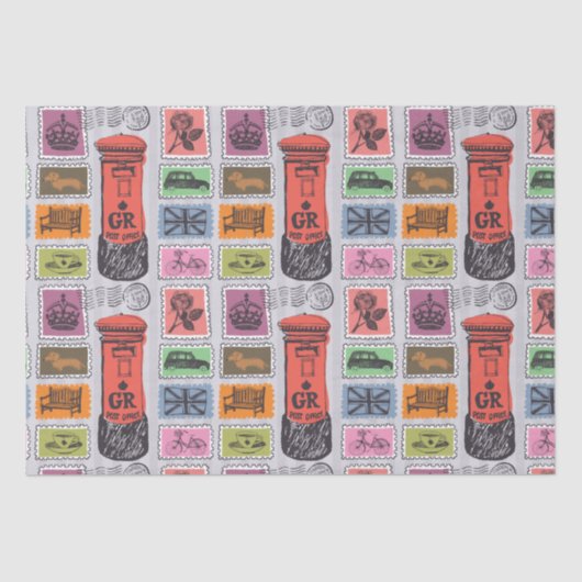 ヴィンテージ旅行/スタンプティッシュペーパー 薄葉紙 (正面)