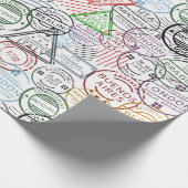 ヴィンテージ旅行/スタンプ ラッピングペーパー (角)