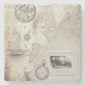 ヴィンテージ旅行 ストーンコースター (正面)