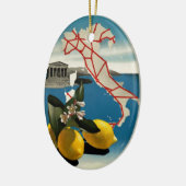 ヴィンテージ旅行 セラミックオーナメント (左)