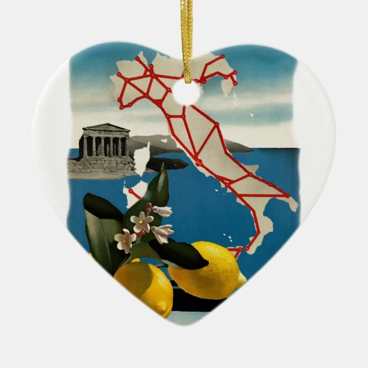 ヴィンテージ旅行 セラミックオーナメント (正面)