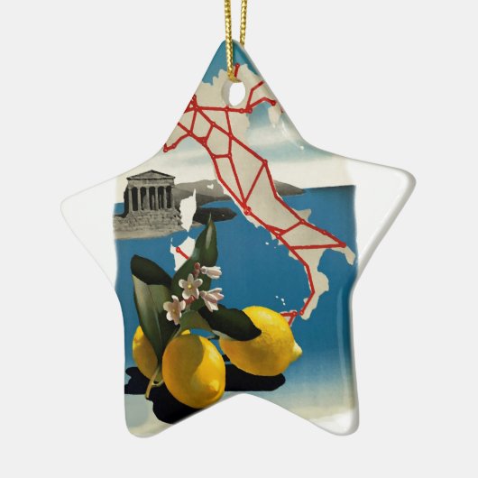 ヴィンテージ旅行 セラミックオーナメント (左)