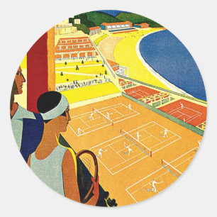 ヴィンテージ旅行，テニス，スポーツ，モンテカルロ・モナコ ラウンドシール