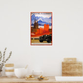 ヴィンテージ旅行、ドイツでモーターリング。 ポスター (キッチン)