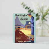 ヴィンテージ旅行 – ニューメキシコとアリゾナロッキー ポストカード (スタンド正面)