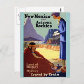 ヴィンテージ旅行 – ニューメキシコとアリゾナロッキー ポストカード (正面/裏面)