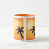 ヴィンテージ旅行、ハワイアン諸島上空 マグカップ (中央)