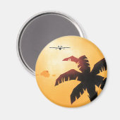 ヴィンテージ旅行、ハワイアン諸島上空 マグネット (正面/裏面)