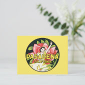 ヴィンテージ旅行、パサデナ・カリフォルニア、レディ&バラ 案内ポストカード (スタンド正面)