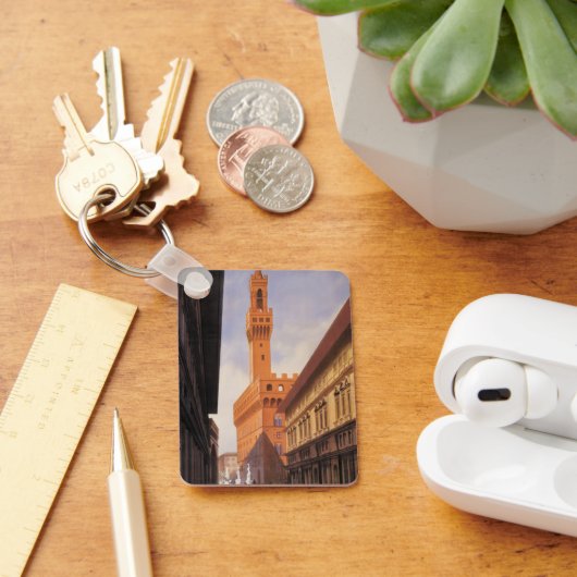 ヴィンテージ旅行，パラッツォヴェッキオ，フィレンツェ，イタリア キーホルダー (デスク)