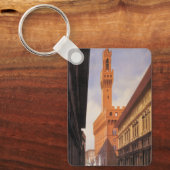 ヴィンテージ旅行，パラッツォヴェッキオ，フィレンツェ，イタリア キーホルダー (正面)