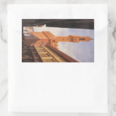 ヴィンテージ旅行,パラッツォヴェッキオ,フィレンツェ,イタリア 長方形シール (バッグ)