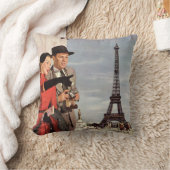 ヴィンテージ旅行 – パリの恋人 クッション (ブランケット)