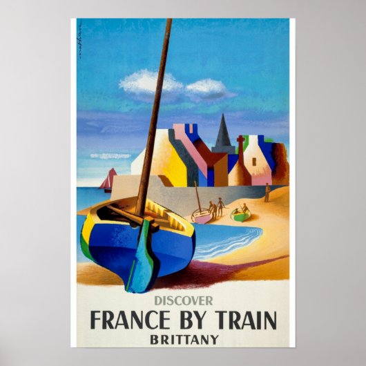 ヴィンテージ旅行 – ブリタニー – Bretagne France Poster ポスター (正面)
