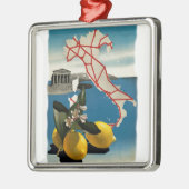 ヴィンテージ旅行 メタルオーナメント (左)