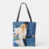 ヴィンテージ旅行、モンテカルロでラブロマンス冬 トートバッグ (裏面)