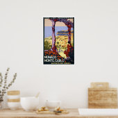 ヴィンテージ旅行，モンテカルロ ポスター (キッチン)