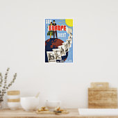 ヴィンテージ旅行， 「ヨーロッパ」を参照 ポスター (キッチン)