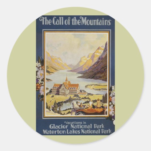 ヴィンテージ旅行 ラウンドシール (正面)