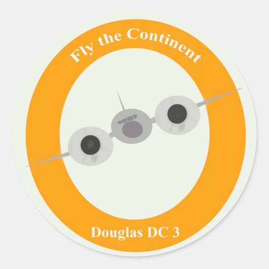 ヴィンテージ旅行 ラウンドシール (正面)