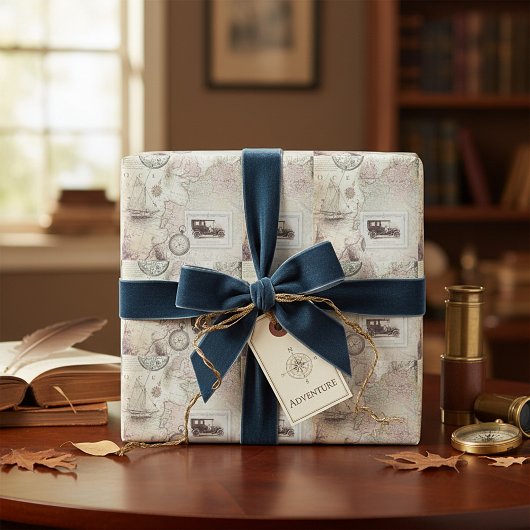 ヴィンテージ旅行 ラッピングペーパー